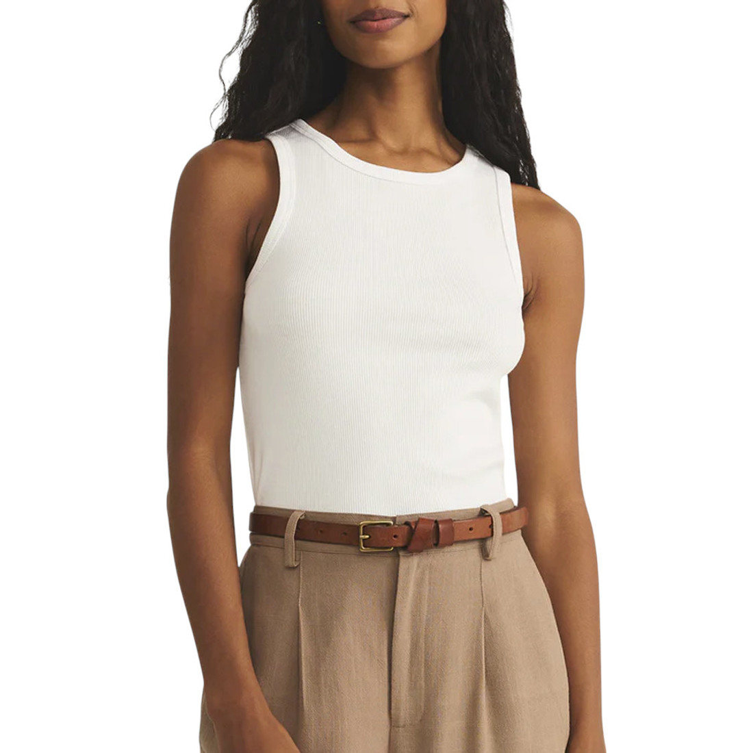 Z Supply Hadley Rib Tank Top - White