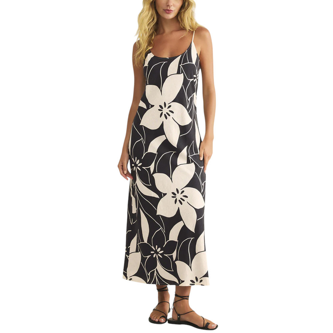 Z Supply Cecily Madero Maxi Dress - Black 