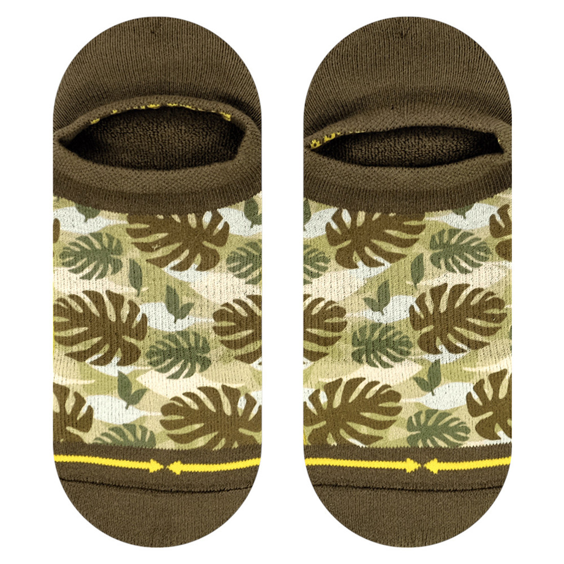 Merge4 - Women's No Show Socks - Camo Leaf by Maia Negre 