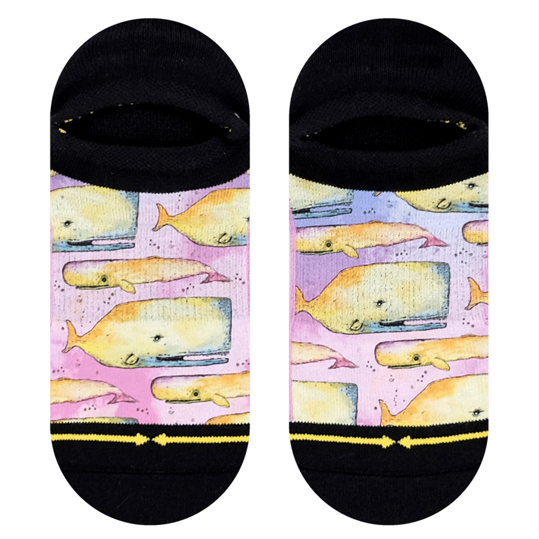 Merge4 - Women's No Show Socks - Bad Otis Link Whale 
