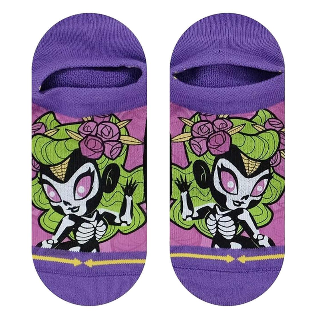 Merge4 - Women's No Show Socks - Doll Of The Dead by Belle Dee 