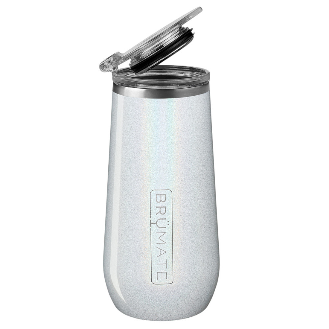 BruMate Champagne Flute 12oz - Glitter White