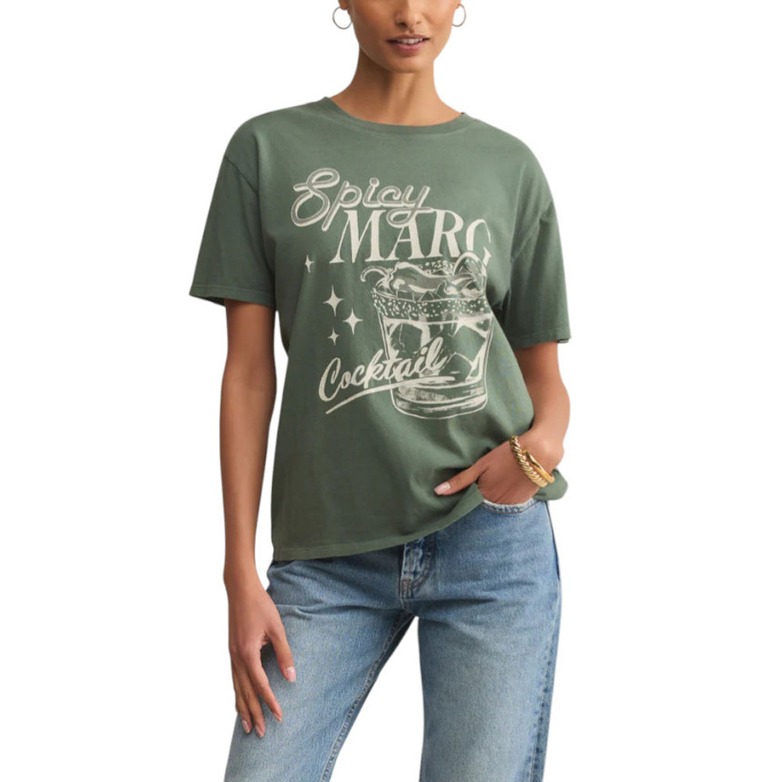 Z Supply Boyfriend Tee Shirt - SPICY MARG COCKTAIL 