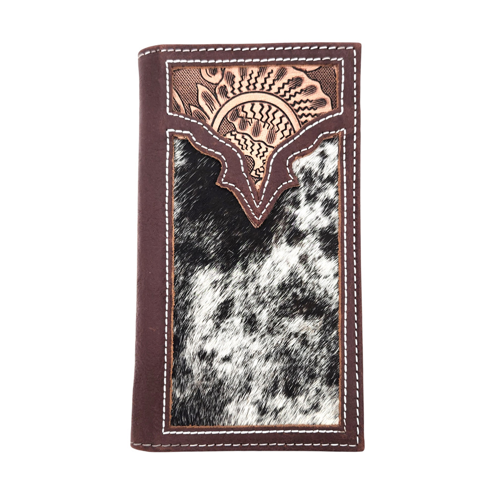 Myra Skylar Canyon embossed leather checkbook style wallet. 
