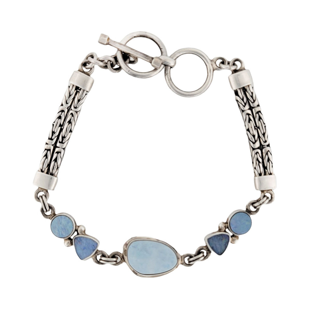 Opal sterling silver bracelet. 