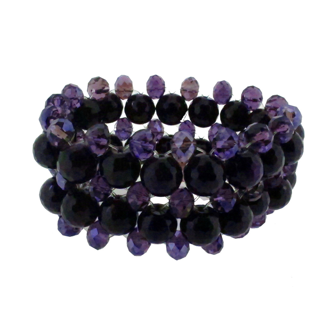 Purple Amethyst beaded stretch bracelet.