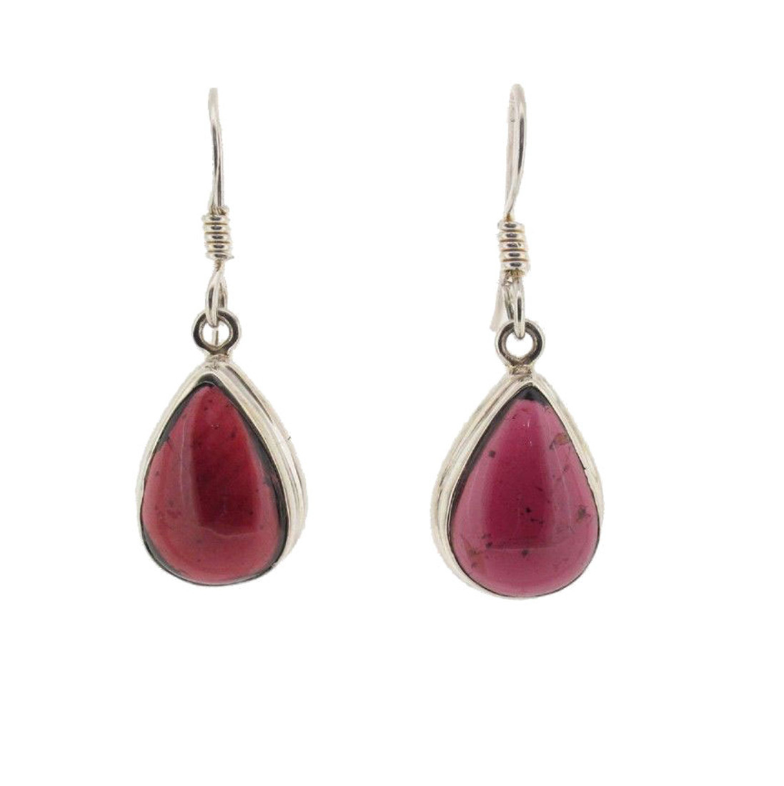 Garnet dangle earrings.