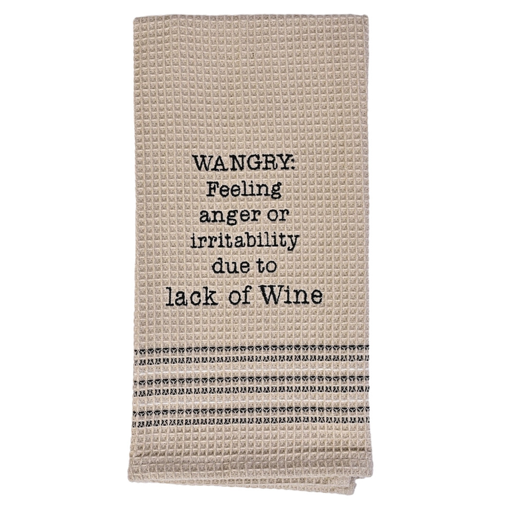 Cotton Waffle Weave Witty Kitchen Dishtowel - WANGRY