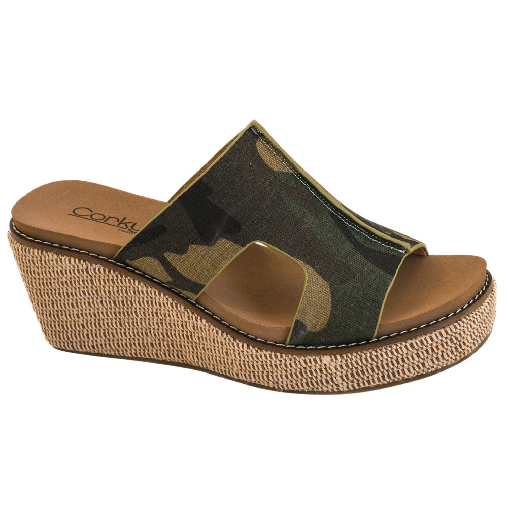 Corkys Footwear Wedge Sandal - KISS N TELL - Camo