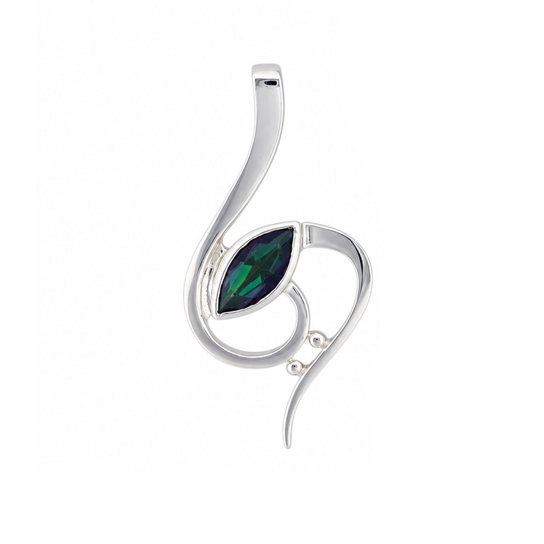 Mystic Topaz sterling silver pendant.  