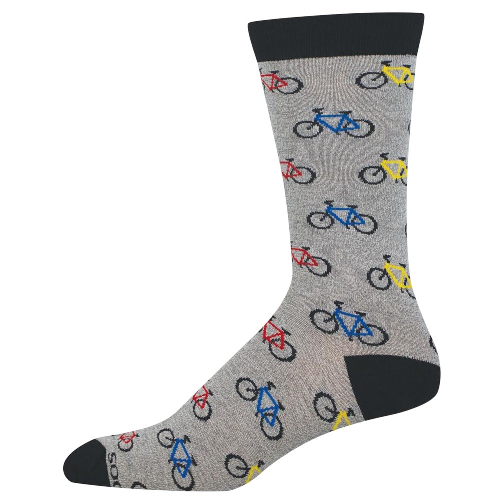 Socksmith Men's Bamboo Blend Crew Socks - Bicycle Race