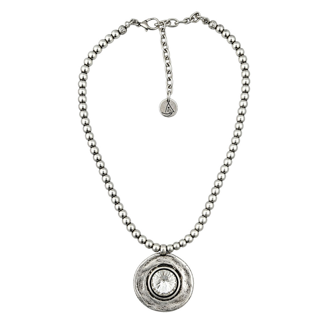 Clear round Swarovski crystal beaded necklace. 