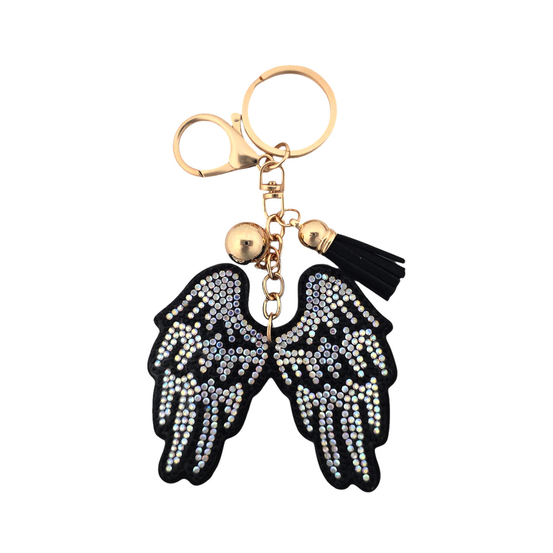 Rhinestone wings keychain. 