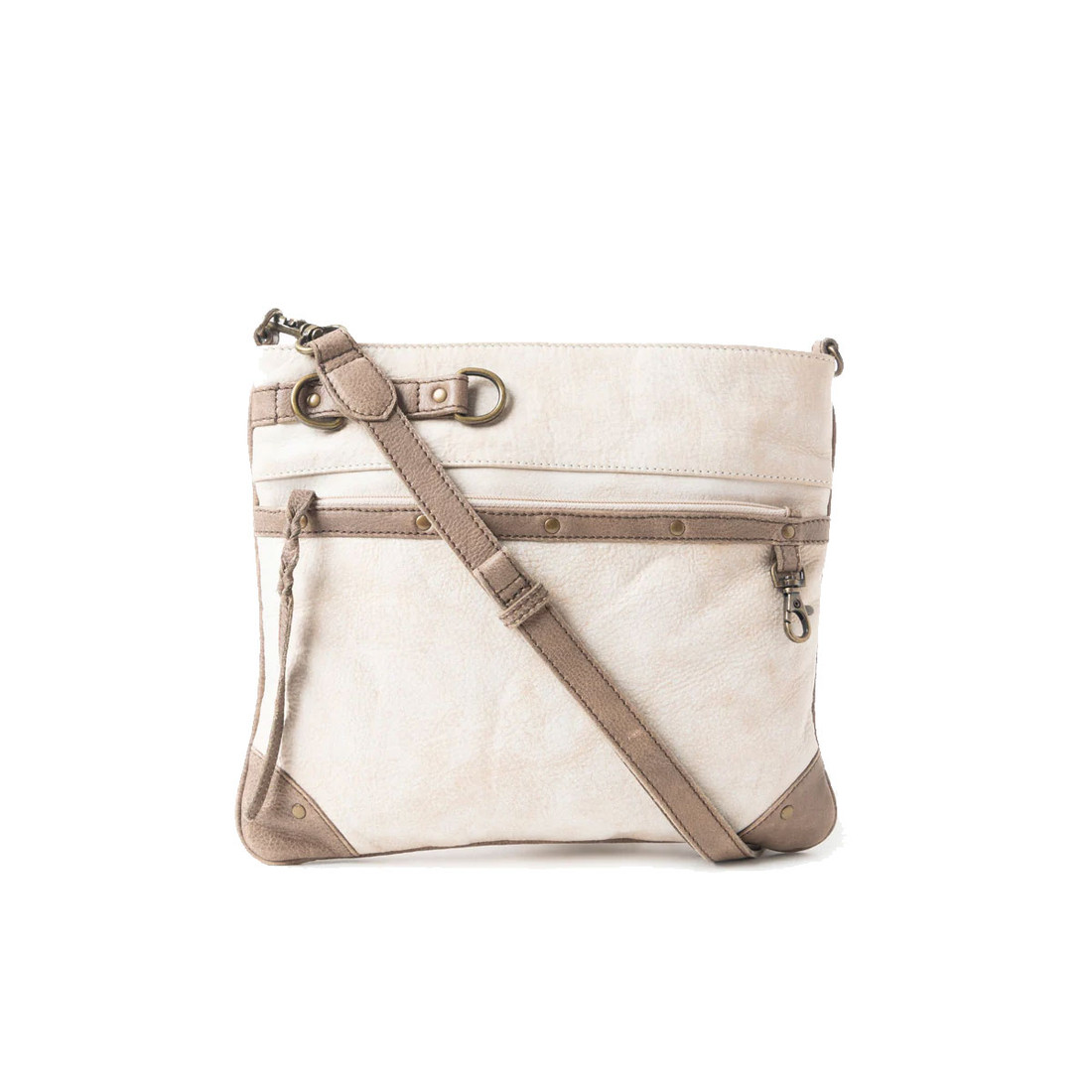Byanna Trails crossbody bag cream leather. 