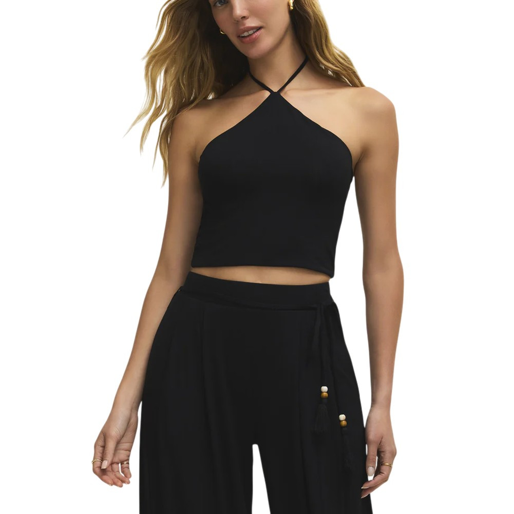 Z SUPPLY LYDIA CROPPED HALTER TOP | PURPLE LEOPARD BOUTIQUE