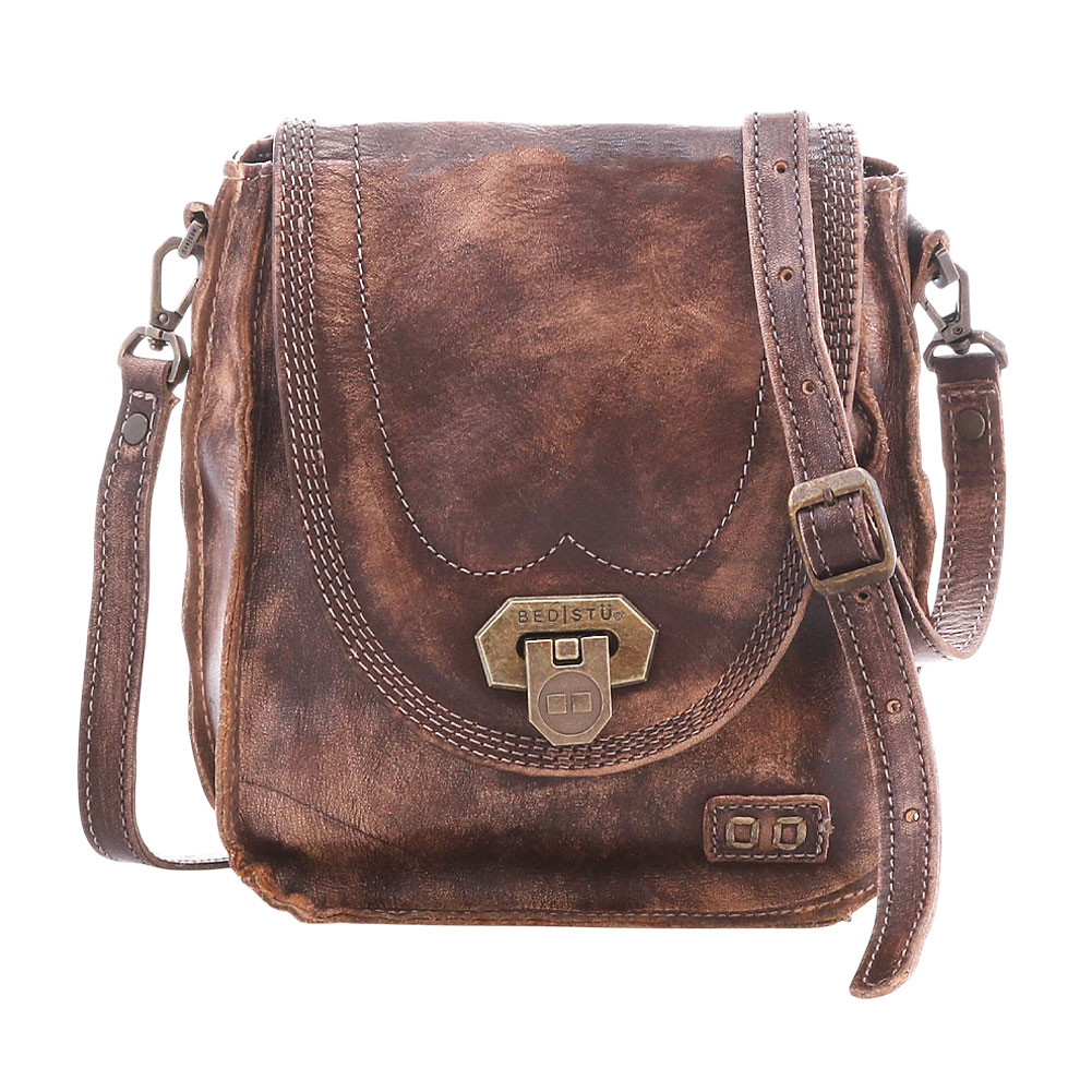 BED|STU Genuine Leather Small Crossbody Purse - RHYME - Teak Hand Wash