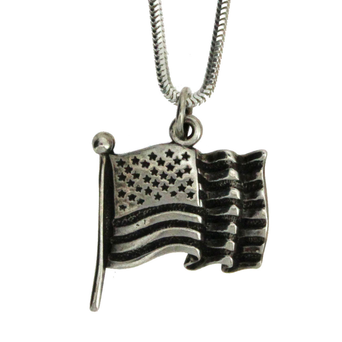 American flag pendant.