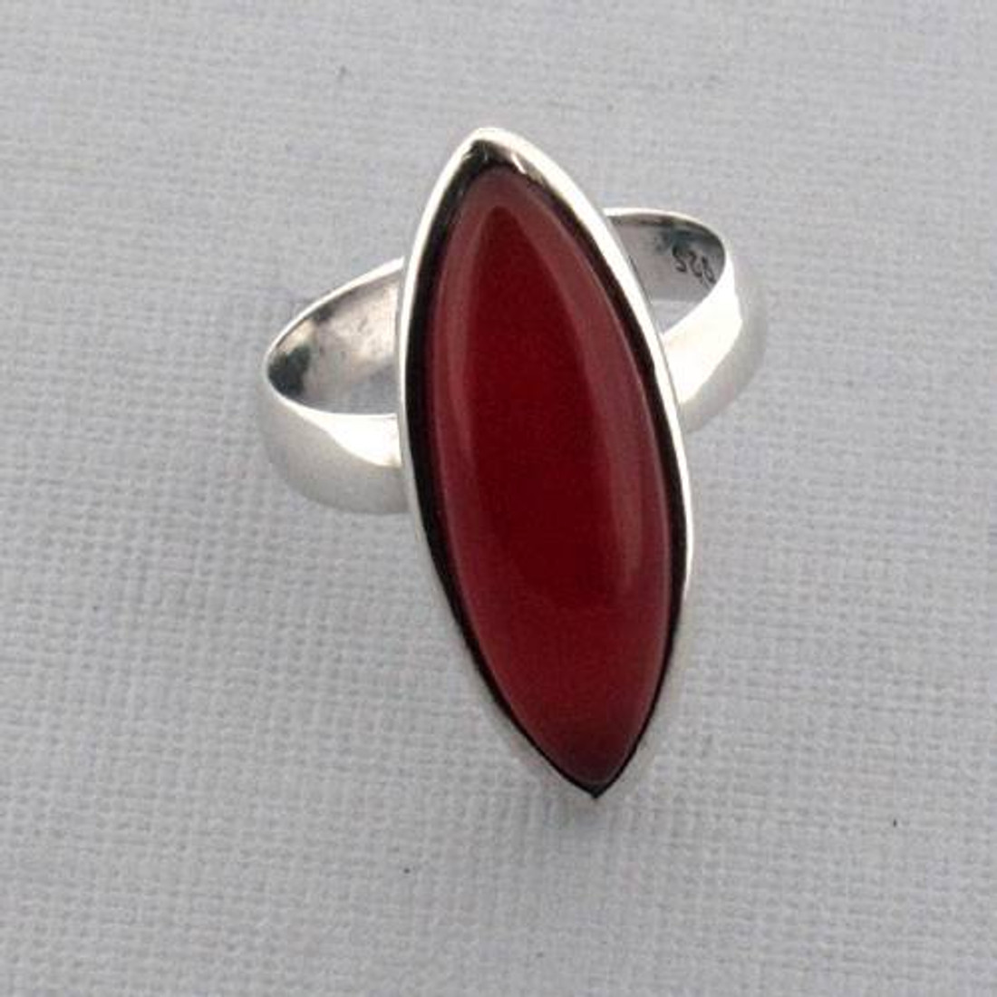 Carnelian Sterling Silver Ring .925 Brownish Red Gemstone Jewelry ...