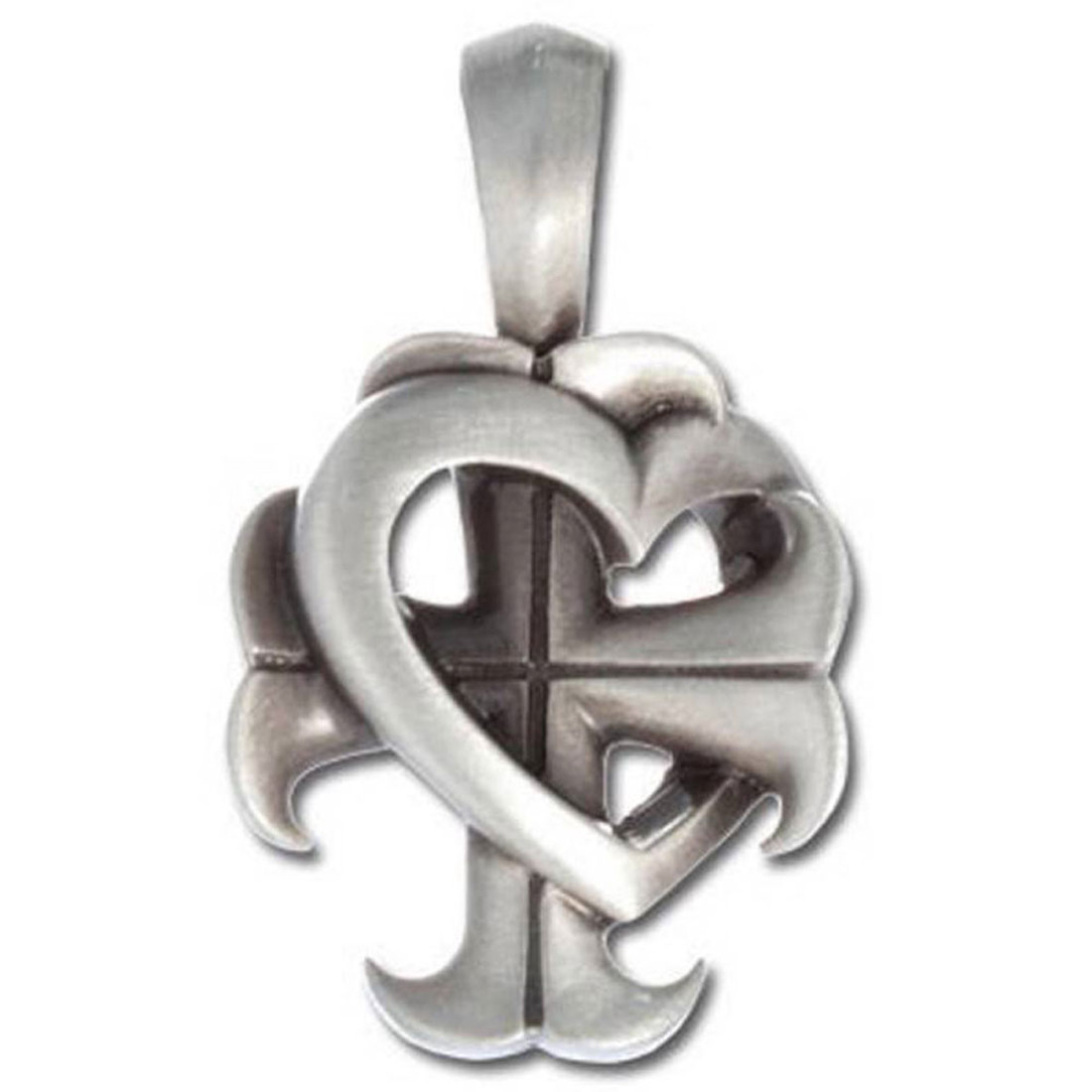 Croix De Coeur BICO Pewter Pendant