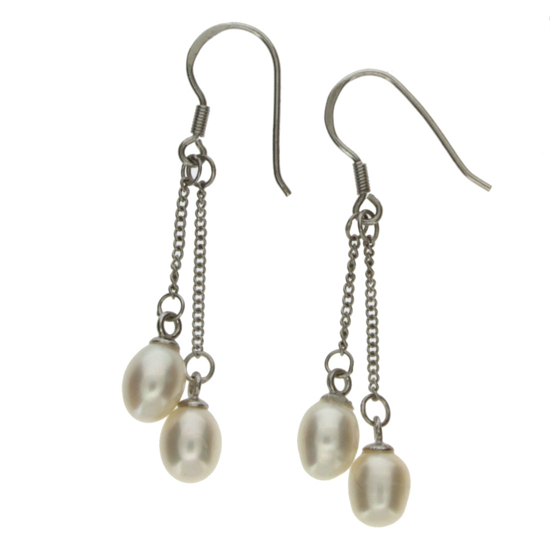 Pearl sterling silver earrings.