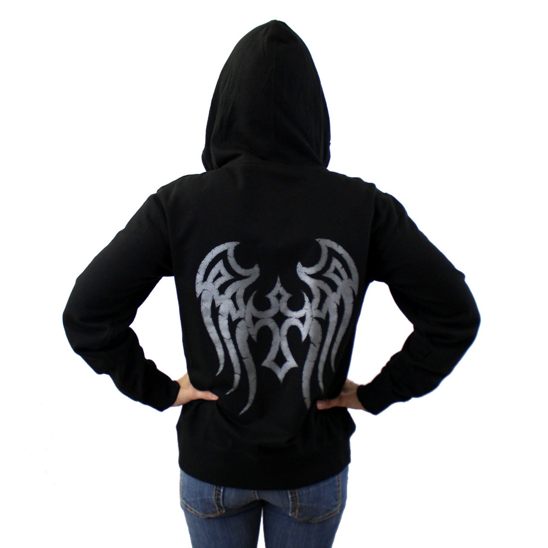 Black tribal hoodie sweatshirt.