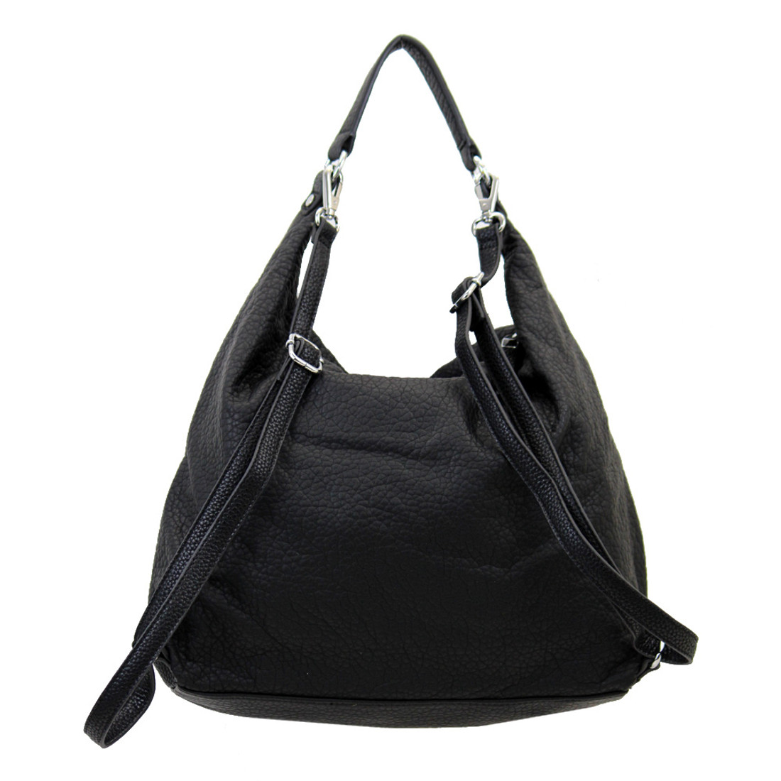 Soft Stonewashed Black Handbag or Backpack