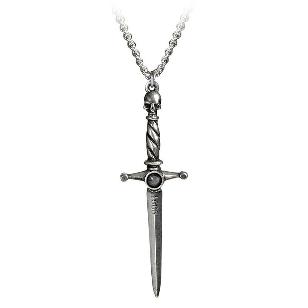Alchemy Gothic - P780 - Hand Of Macbeth Dagger Pendant