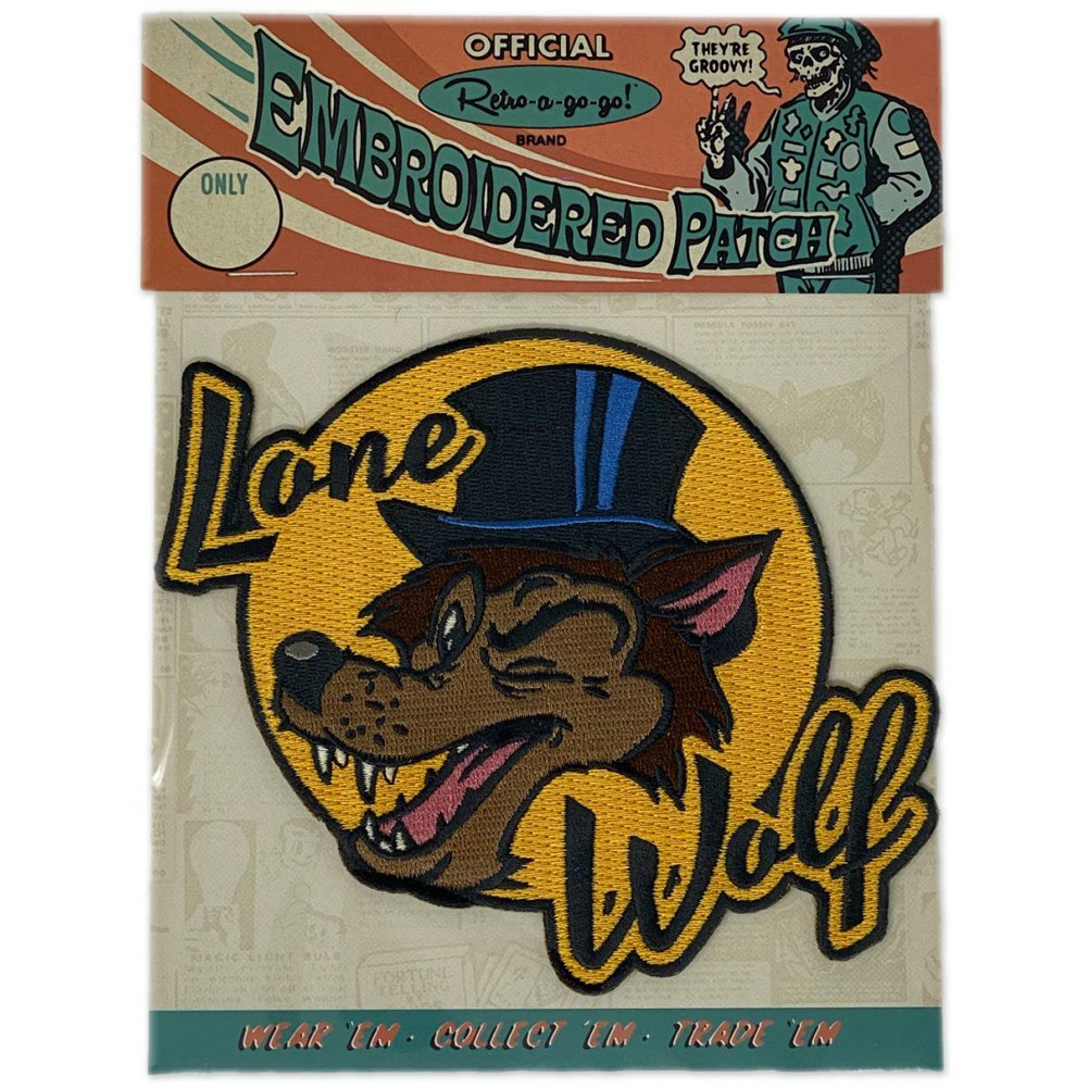LONE WOLF EMBROIDERED PATCH | PURPLE LEOPARD BOUTIQUE