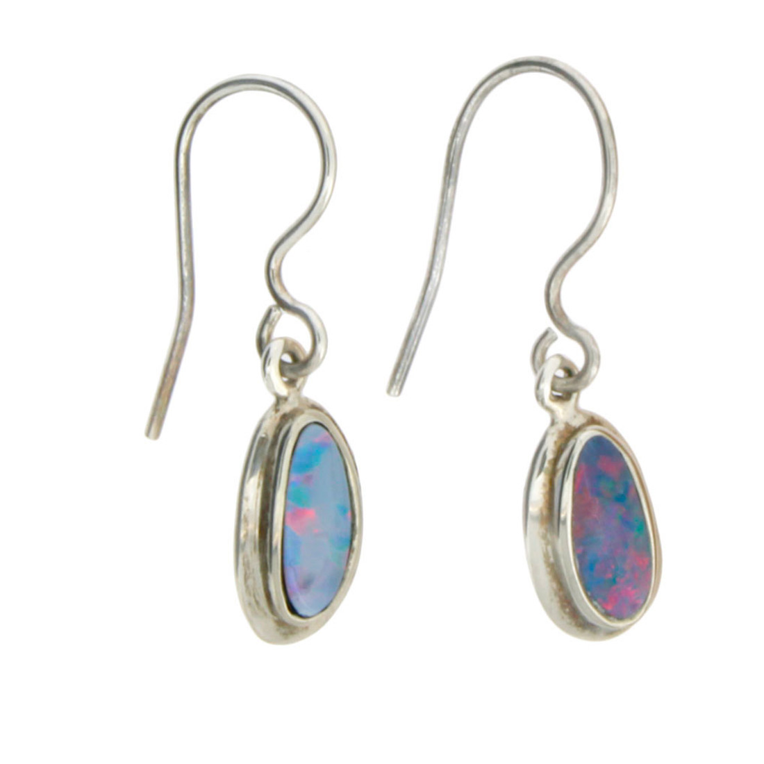 Small Simple Opal Dangle Earrings Sterling Silver Jewelry Small Simple Opal Dangle Earrings Sterling Silver Jewelry