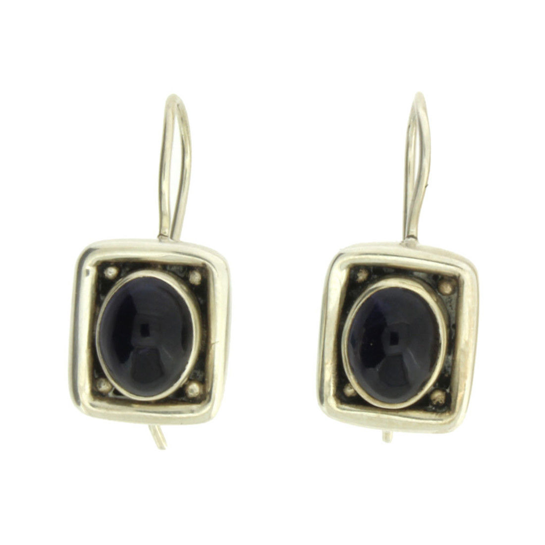 Sterling Silver Dark Purple Iolite Earrings Jewelry