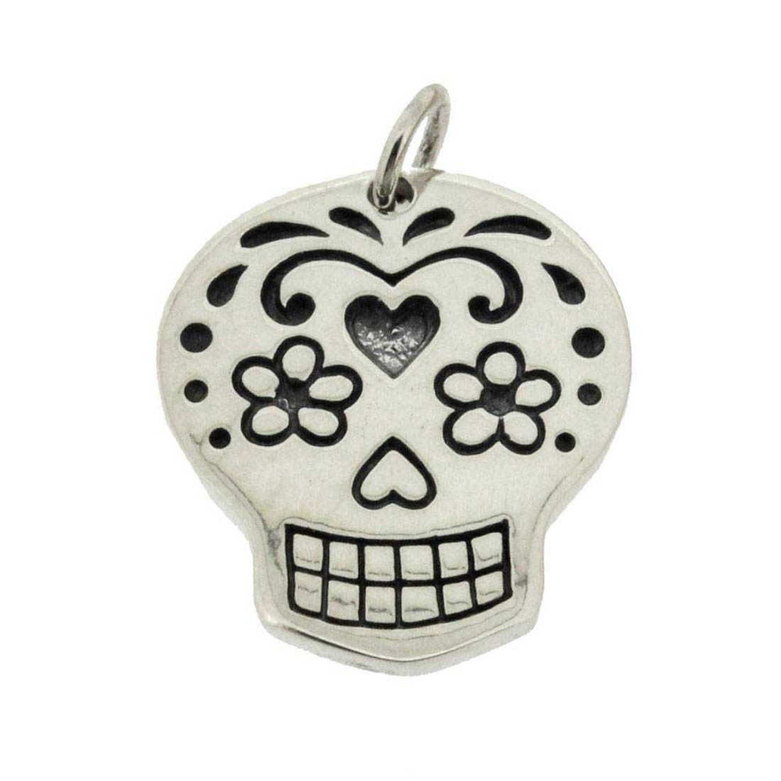 Sterling silver Day of the Dead charm.