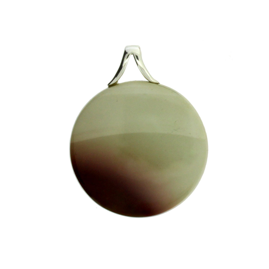 Round Imperial Jasper Sterling Silver Pendant