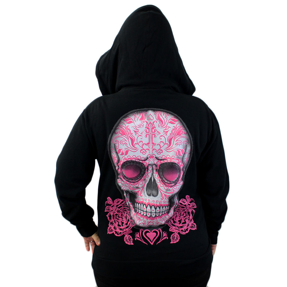 Skull rose hoodie Clearance