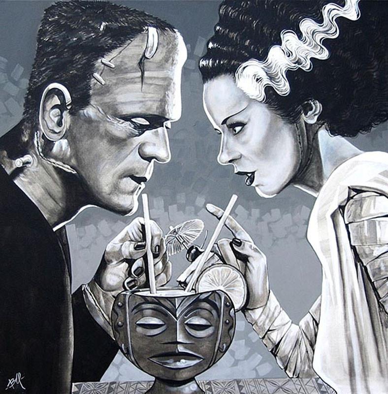 Amorous Libation by Mike Bell Canvas Giclee Art Print Bride of