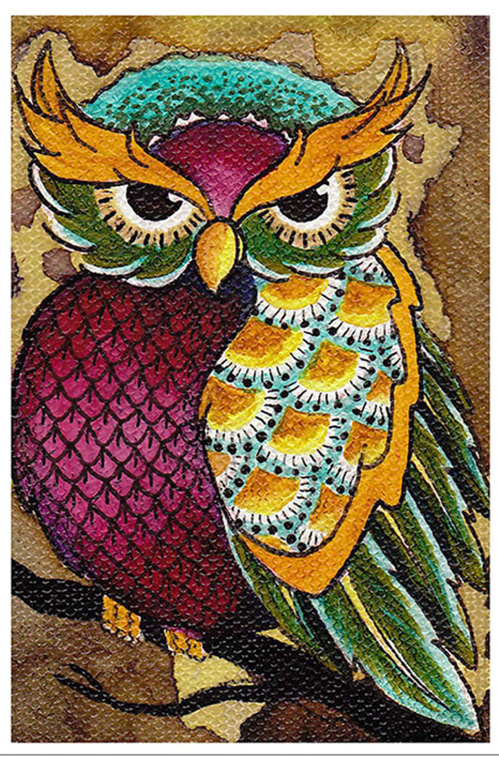 Owl by Brittany Morgan Fine Tattoo Art Print Colorful Bird