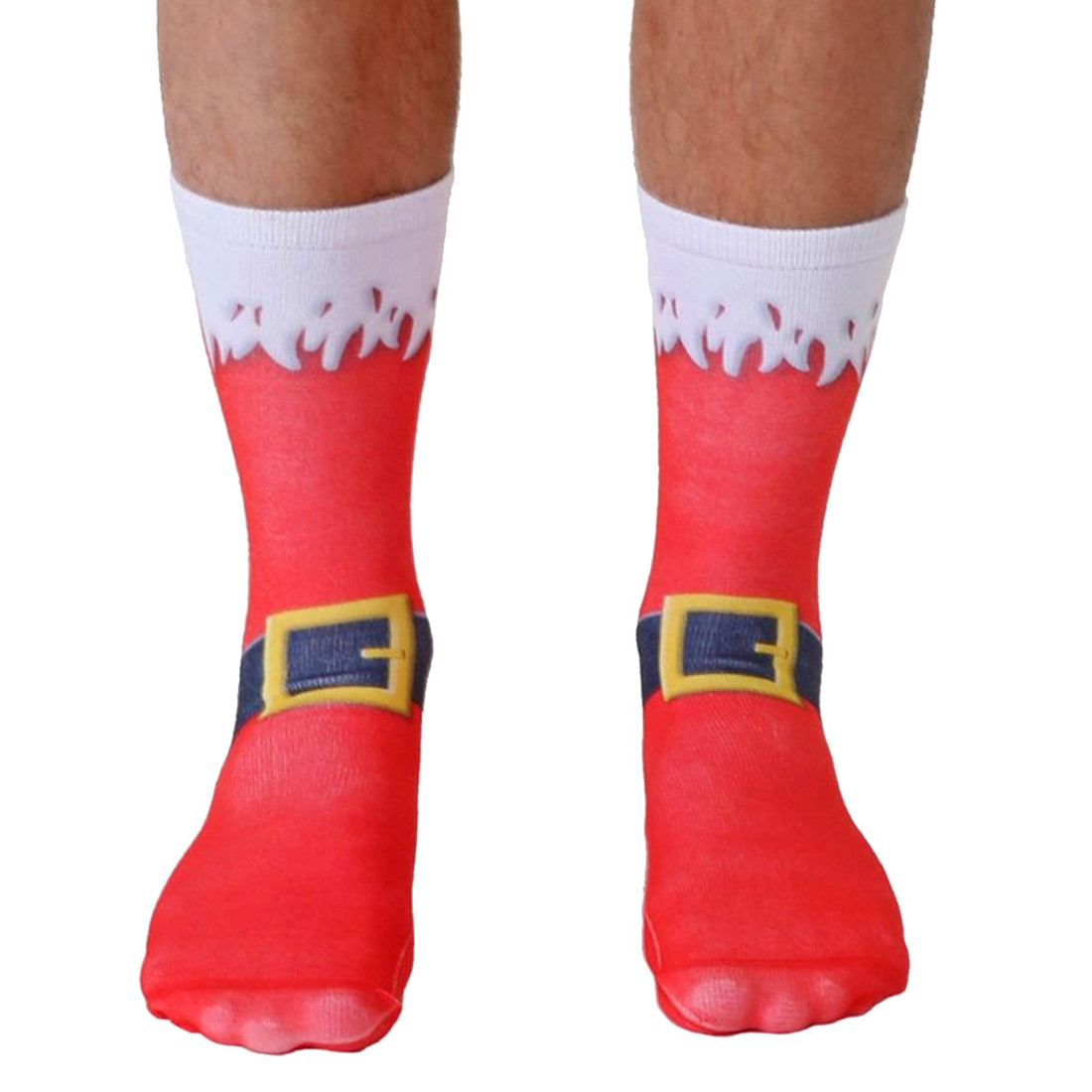 Unisex Men's or Women's Crew Socks Holiday Christmas Santa Boots