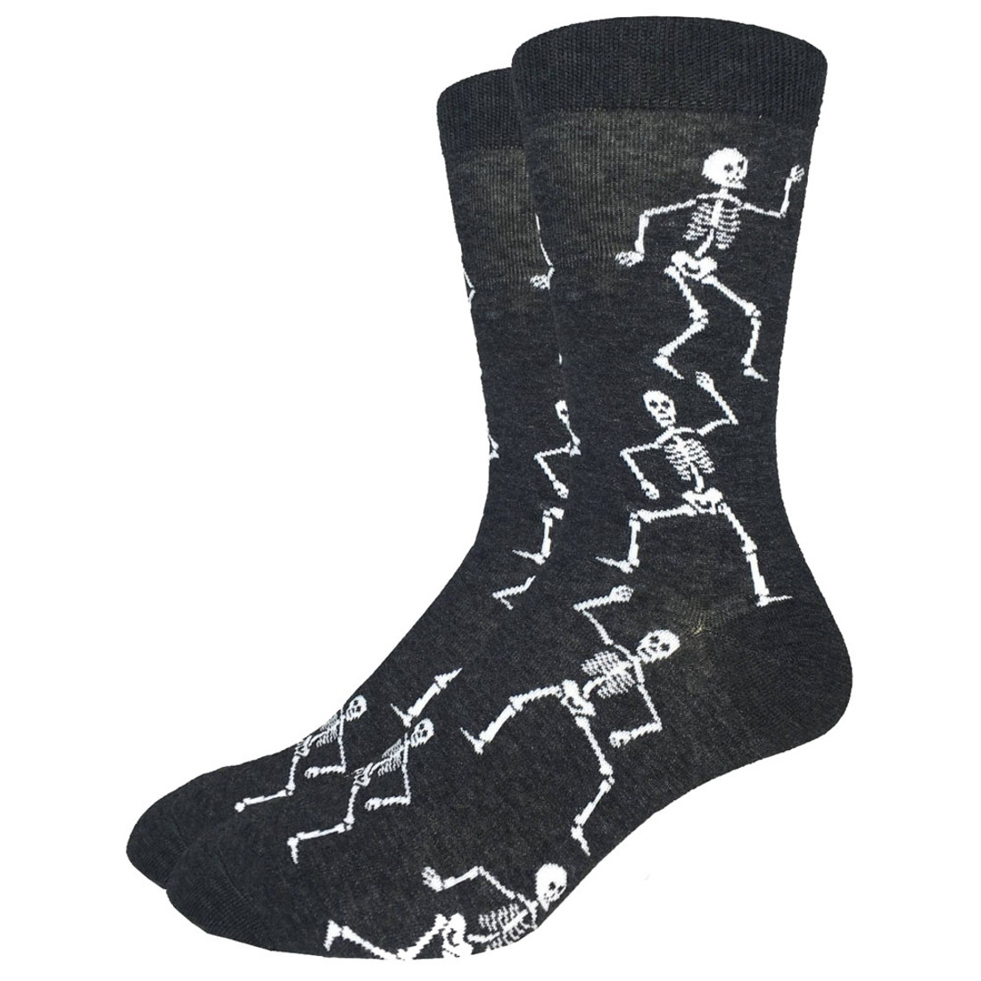 Men's Crew Socks Dancing Skeleton - Purple Leopard Boutique