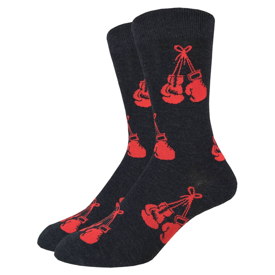 Men's Crew Socks Red Boxing Gloves