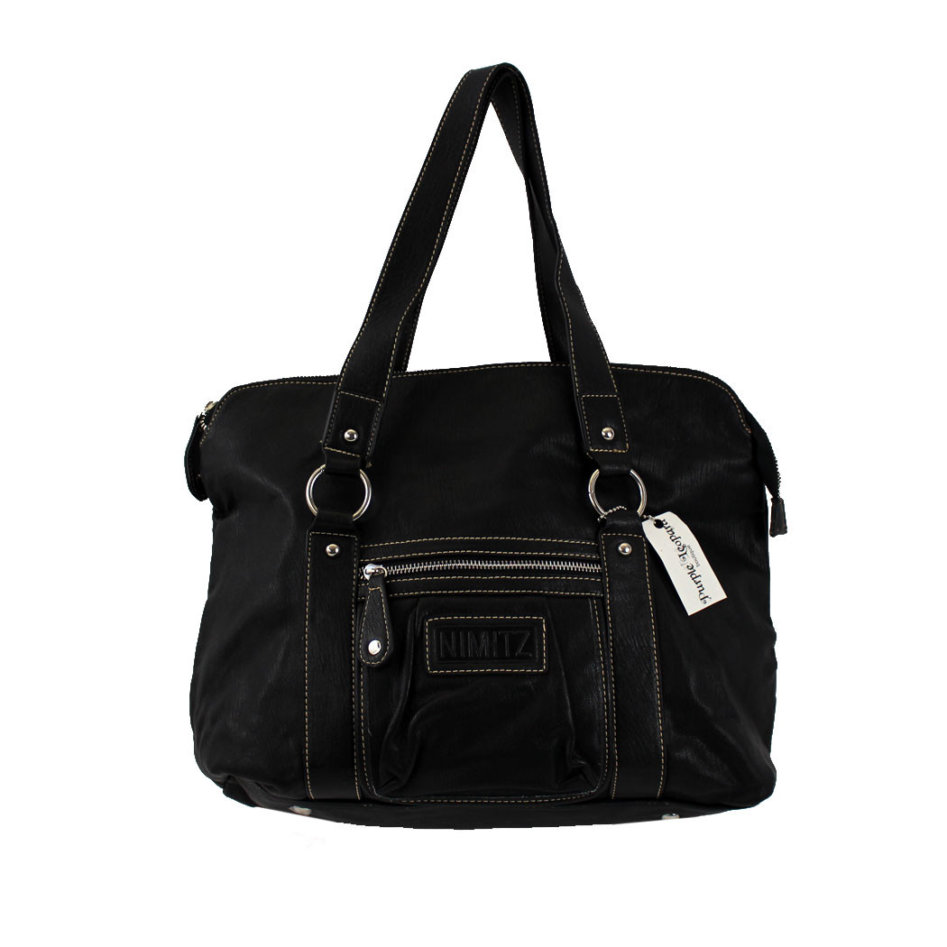 Black Purse Faux Leather Shoulder Bag