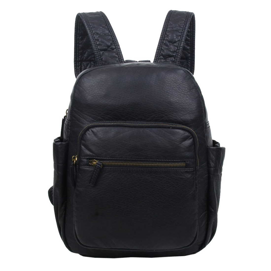 The Marie Backpack Purse Black Vegan Leather Travel Bag