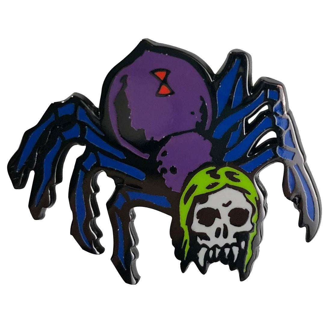 Zombie Hippy Spider Enamel Pin Ghoulsville Novelty Collectible