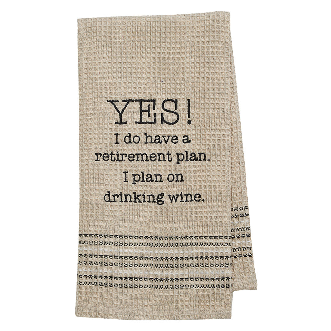 Retirement Wine Kitchen Dishtowel