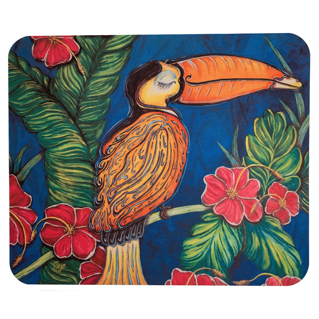 Tropical Toucan Jungle Bird Mouse Pad