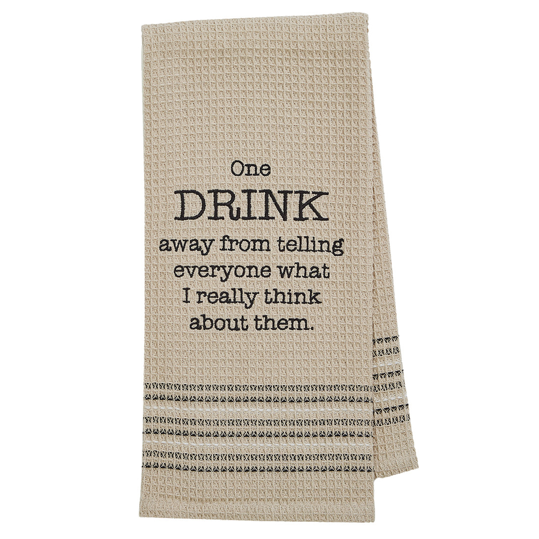 Funny Novelty Cotton Kitchen Dishtowel One Drink Away