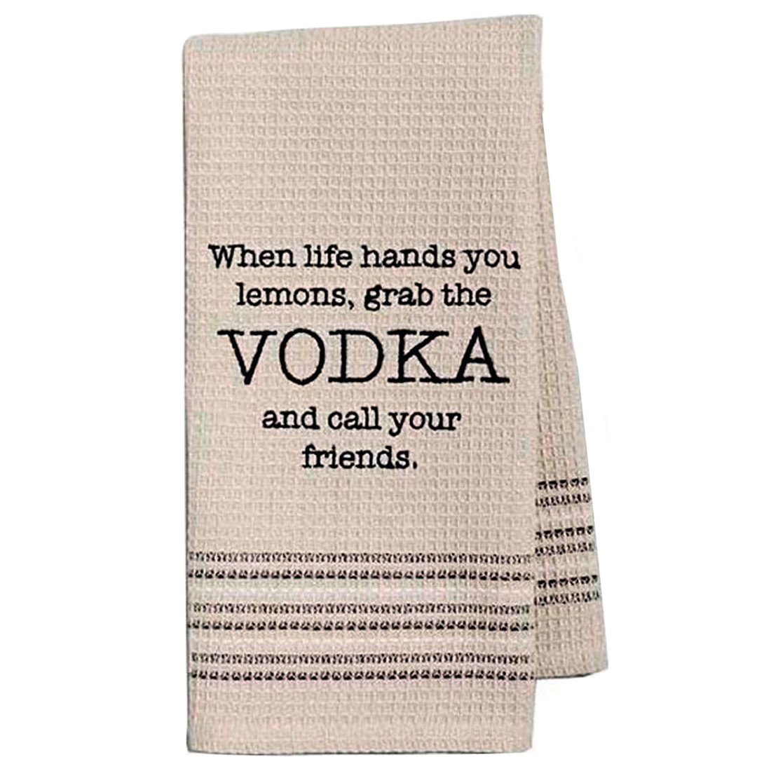 Funny Novelty Cotton Kitchen Dishtowel Grab The Vodka 