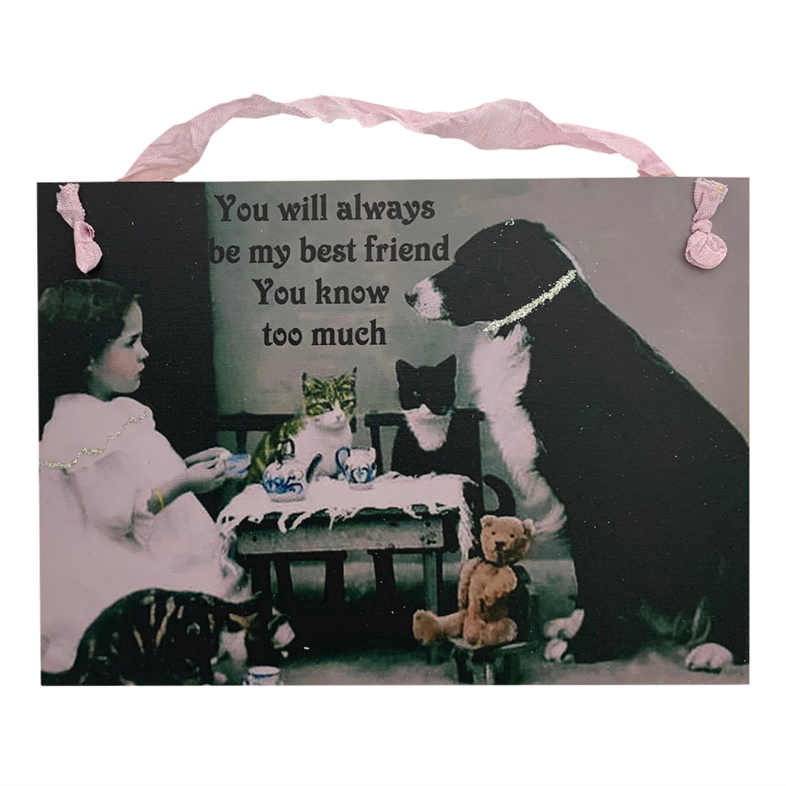 Best Friends Decorative Wood Hanging Sign