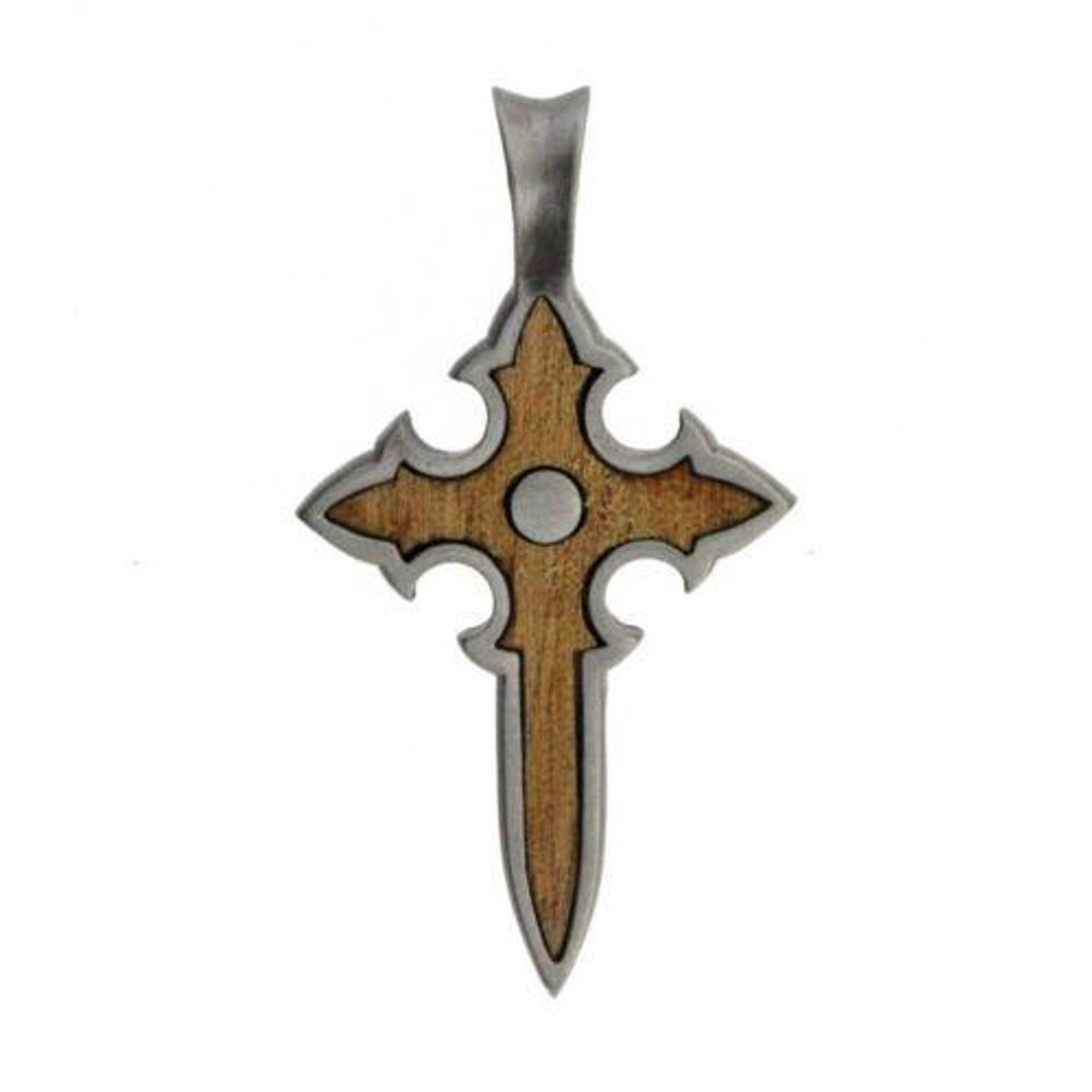 BICO Australia Jewelry Pewter NOBLE CROSS Tribal Pendant  Rosewood Gothic