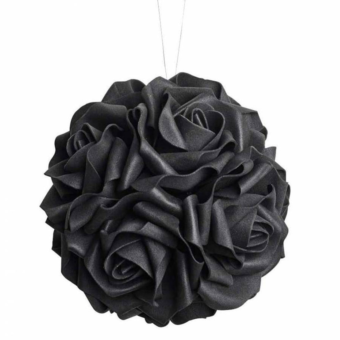 ROSE6 - Black Rose Decorative Hanging Ball