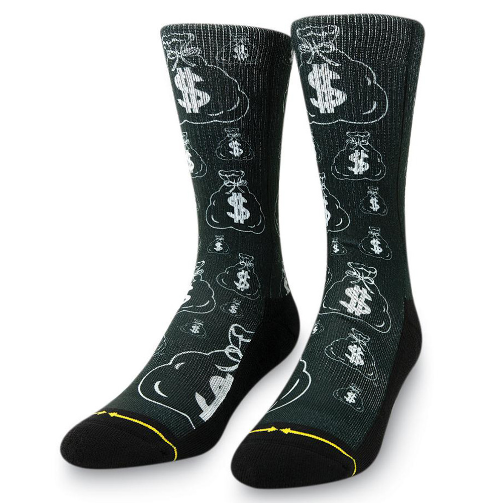 GENE SIMMONS MONEY BAGS SOCKS PURPLE LEOPARD BOUTIQUE