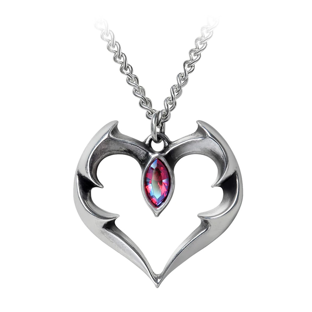 BAT HEART GOTHIC PENDANT NECKLACE | PURPLE LEOPARD BOUTIQUE